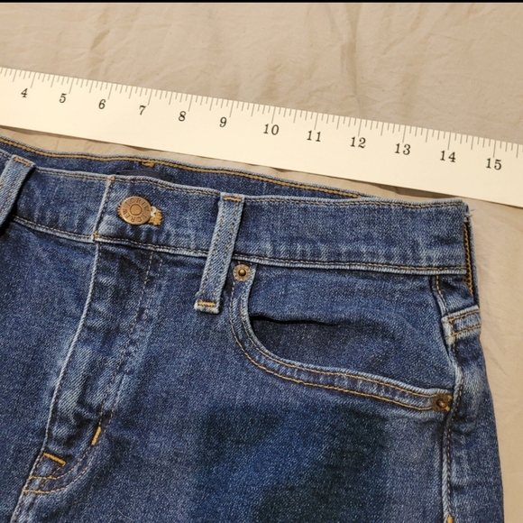 J Crew Women's SZ 2 Denim Jean Skirt med wash boho casual coastal Beachy Zip - Picture 5 of 9